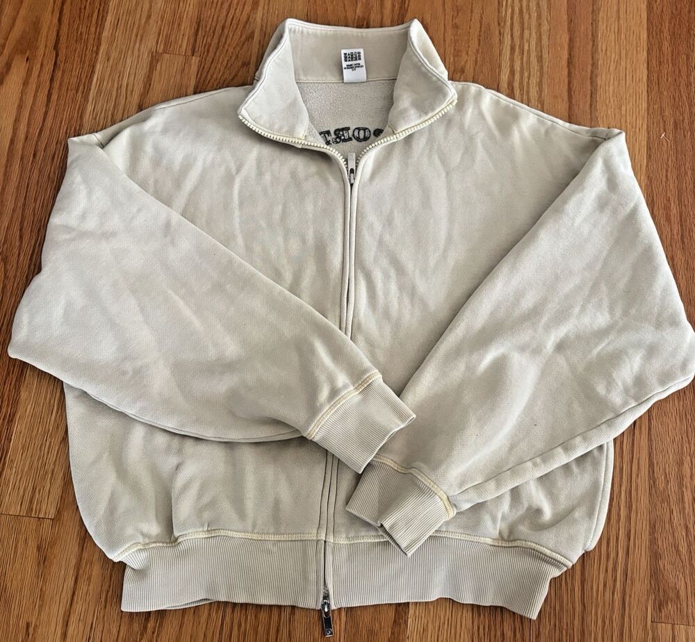 Victoria Secret Sweatshirt Women's Small PINK Sports Club Ivy Fleece Yellow Zip